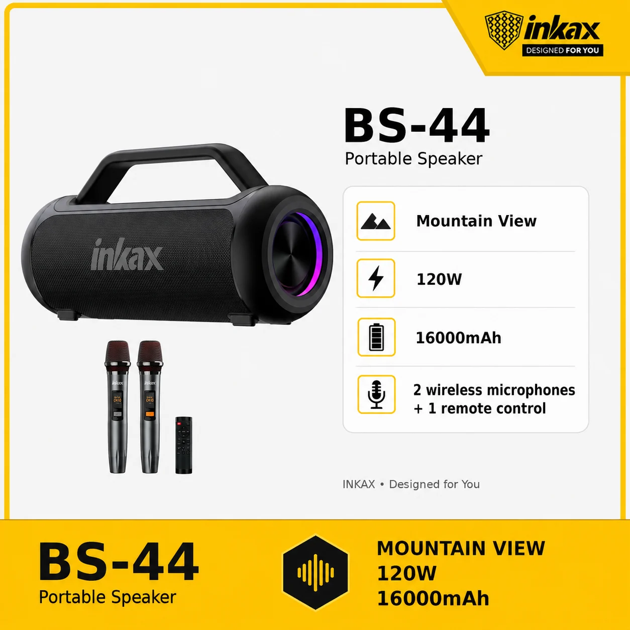 BS-44 Bluetooth Speaker wireless