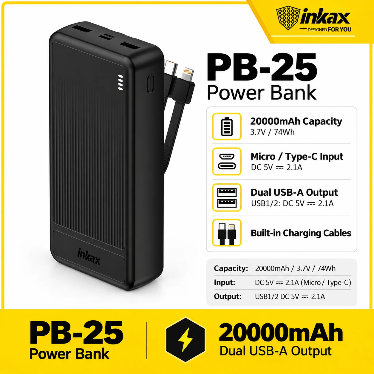 PB-25 20000mAh Power Bank